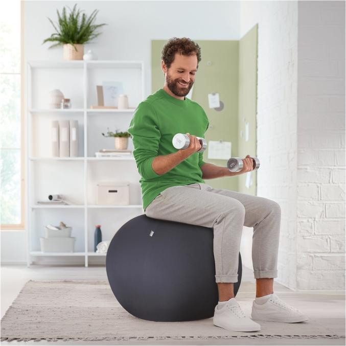 Productafbeelding Leitz Zitbal Active Ø 55cm fluweelgrijs (55 cm)