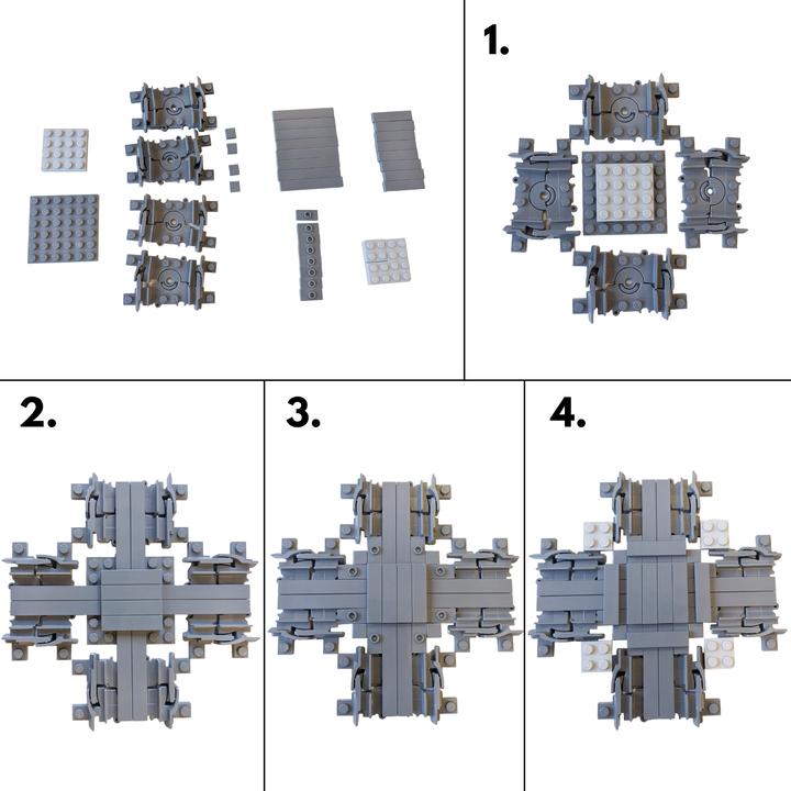 Actual product image LEGO City Schienenkreuzung Gleiskreuzung Kreuzung - NEU! Menge 1x