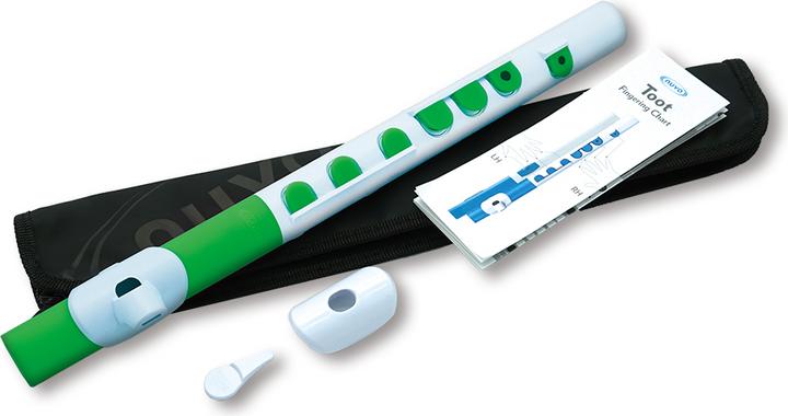 Nuvo N430T TooT2.0 Flauto traverso per bambini in Do, Bianco-Verde (Flauto trasversale)