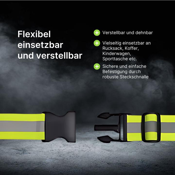 Produktbild Hermex Reflektierender Kofferriemen Kofferband Stretch-Fixierband Kostüm-Band (Kofferriemen)