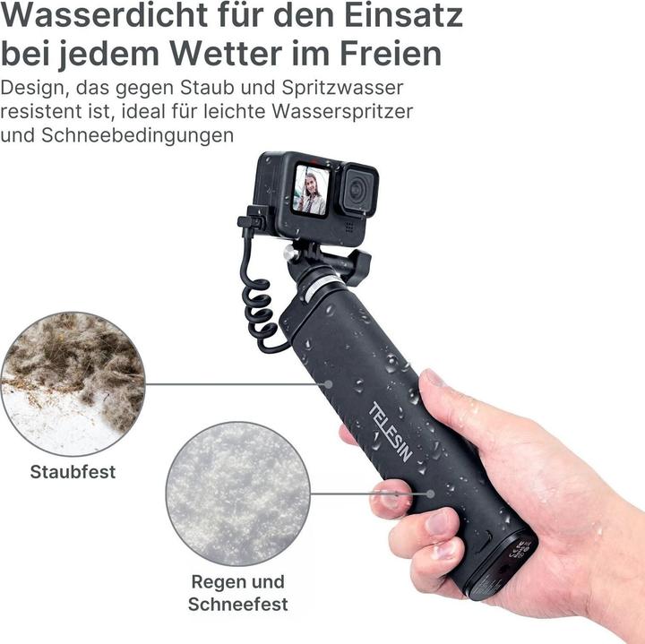Actual product image Hermex Telesin Selfie Stick Actioncam with adapter for GoPro DJI Insta360 and much more