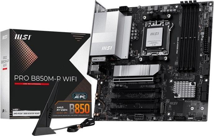 Produktbild MSI Pro B850M-P Wifi (B850,AM5,mATX,DDR5) (AM5, AMD B850, mATX)
