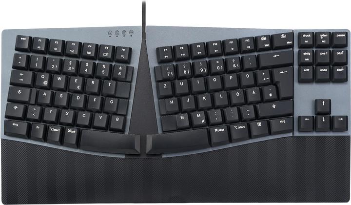 Productafbeelding Perixx PERIBOARD-335 DE BL, bedraad ergonomisch mechanisch compact toetsenbord - plat blauw (NL, Bedraad)