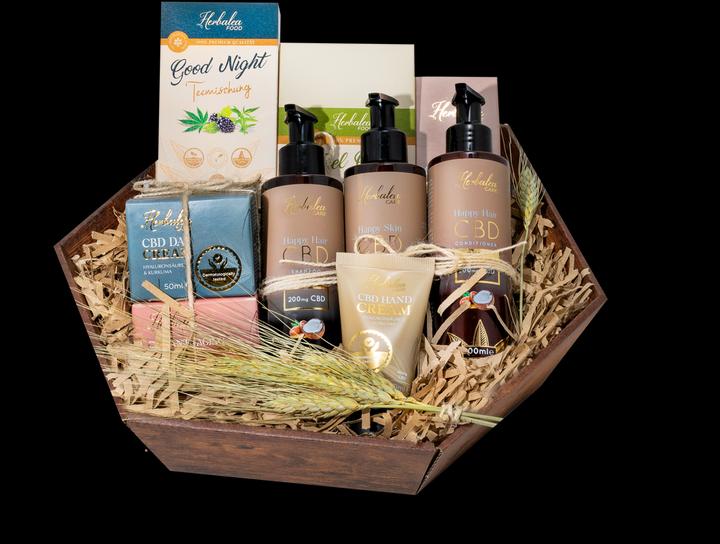 Herbalea Hemp wellness gift basket
