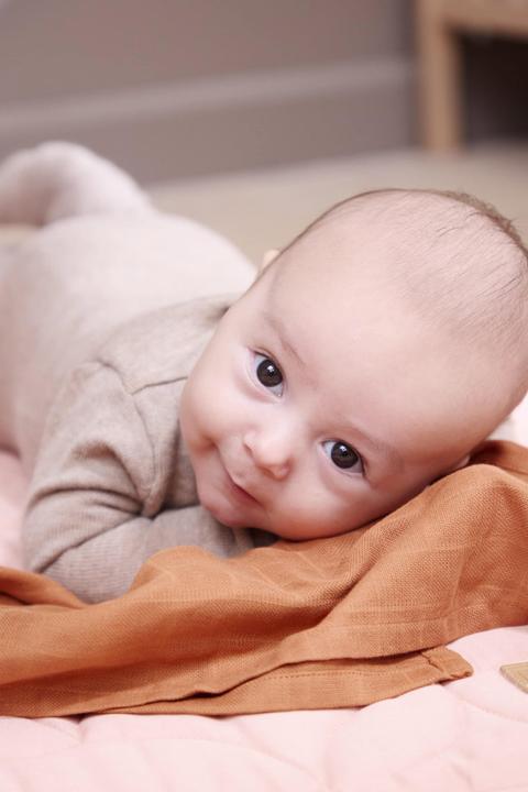Actual product image Filibabba Muslin Diaper GOTS - Amber Brown (65 cm, 65 cm)