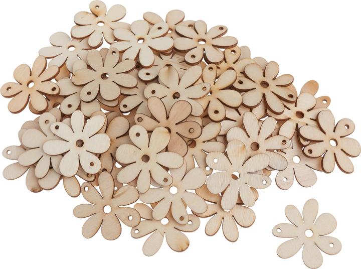 Produktbild VBS XXL Holz-Streuteile "Blüte", Natur, 45 Stück