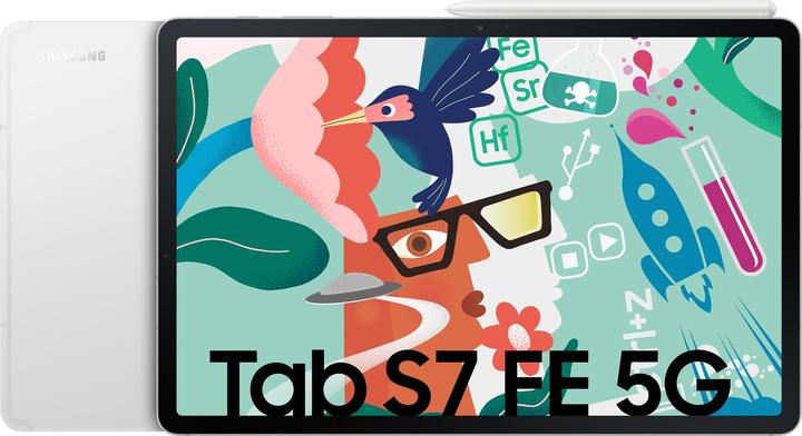 Produktbild Samsung Galaxy Tab S7 FE (5G, 12.40", 64 GB, Mystic Silver)