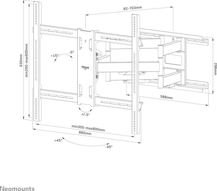 Image du produit Neomounts Select Screen Wall Mount (plein écran) (Mur, 110", 125 kg)
