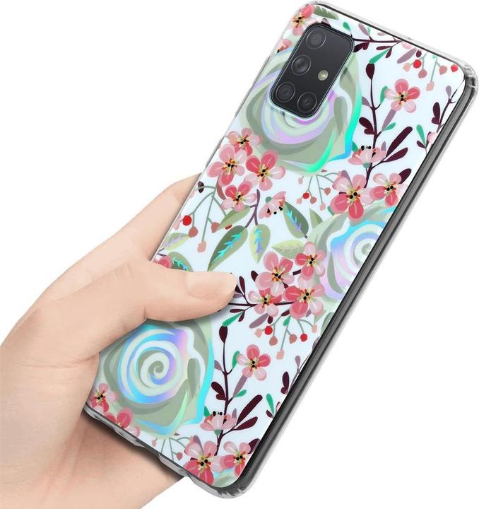 Produktbild Cadorabo IMD TPU Bunte Blumen & Blätter Cover (Samsung Galaxy A71)