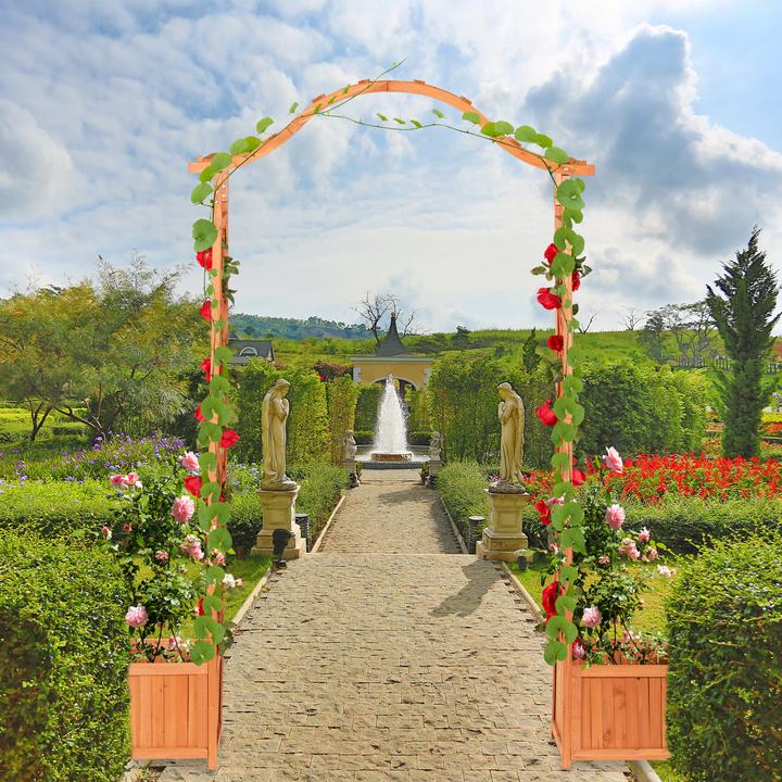 Image du produit Relaxdays Pergola de jardin bac à fleurs treillis (60 cm, 181 cm)