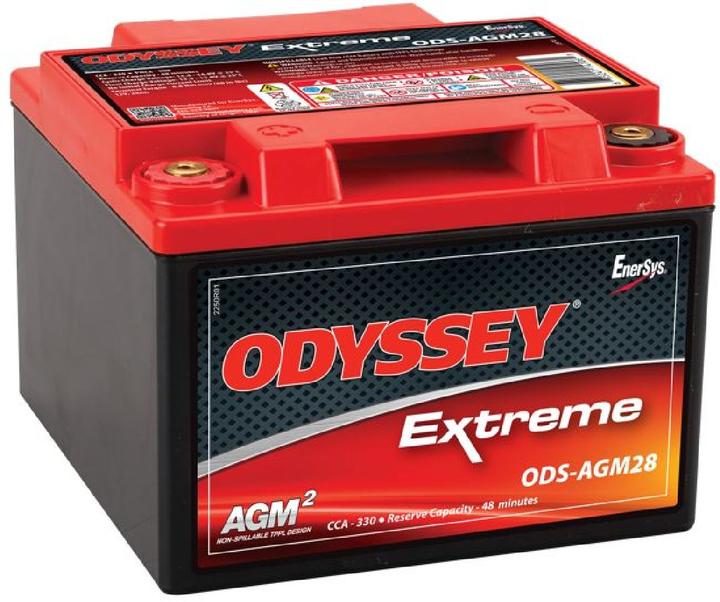 Actual product image Odyssey AGM Battery Power/Motorsport (ODS) 12V 28Ah 330A (12 V, 28 Ah, 330 A)