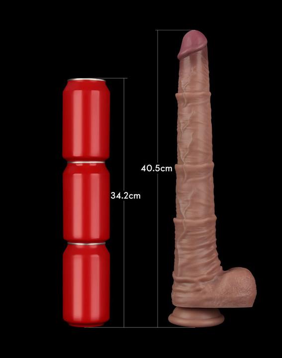 Actual product image Lovetoy Nature Cock 16" Dual Laye Bendable Cock XXL