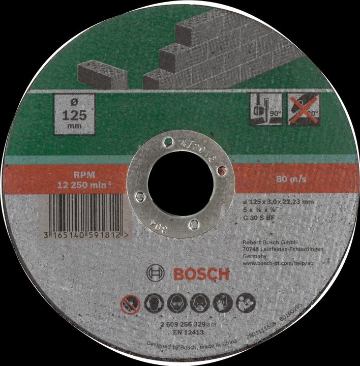 Produktbild Bosch Zubehör Trennscheibe gerade, Stein D= 125 mm