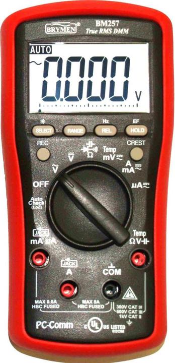 Image du produit Elbro Multimètre digital TRMS BM257 avec affichage LCD (CAT II 1000V, CAT IV 300V, CAT III 600V)