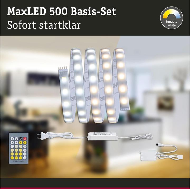 Produktbild Paulmann MaxLED 500 Stripe Set (Weiss, Neutralweiss, Tageslicht, 150 cm, Indoor)