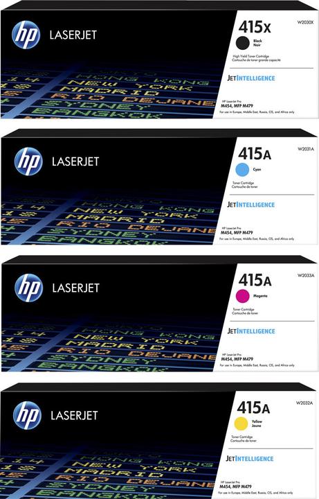 Produktbild HP Original Toner 415X 415A 4er Set LaserJet Enterprise M455 Pro MFP M454 M479