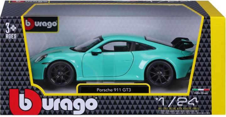 Actual product image Bburago Porsche 911 GT3 (1 piece - green or orange)