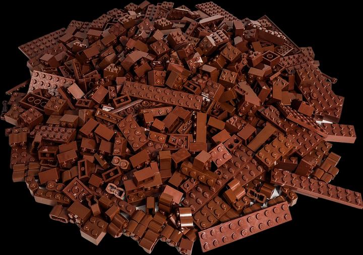 Produktbild LEGO Steine Braun gemischt - 200 Stück - Brown bricks mix - NEU (LEGO Zubehör)