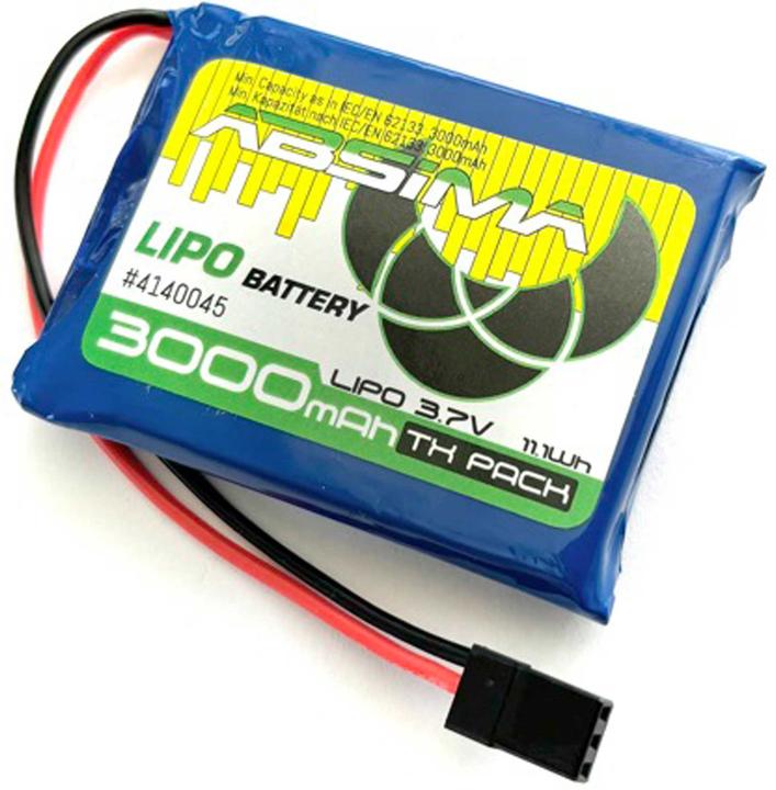 Image du produit Absima TX LiPo 1S 3,7V 3000mAh SC (JR/FUT) (3.70 V, 3000 mAh)