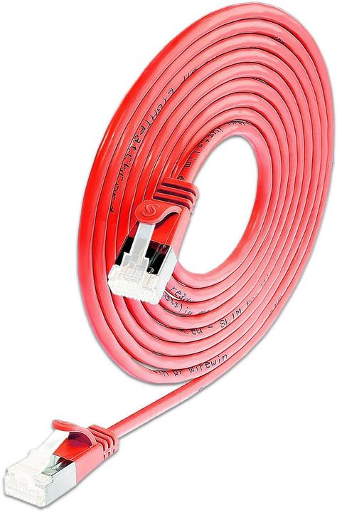 SLIM Slimpatch cable RJ-45, Cat 6A, U/FTP, 0.5 m, red, 90-pack (U/FTP, CAT6a, 0.50 m)
