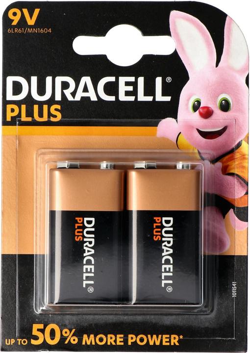 Immagine prodotto Duracell Plus Power (2 pz., 9V Block, 580 mAh)