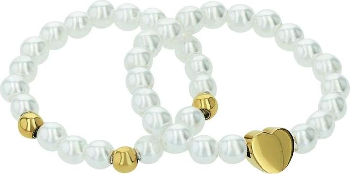 Actual product image Amor Ringe für Damen, Edelstahl, Glasperle | Herz (One size)
