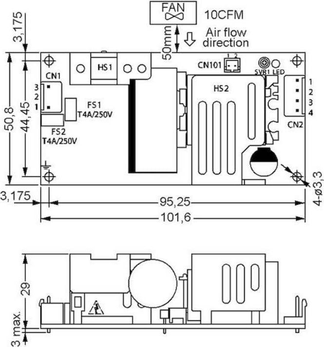 Produktbild MeanWell RPS-120-12-C AC/DC-Netzteilbaustein, geschlossen 10 A 120 W, 80 W 1 V (Überspannungsschutzadapter)