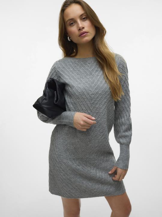 Produktbild Vero Moda VMANJASTINNA LS BOATNECK DRESS GA EXC Strickkleid (XS)