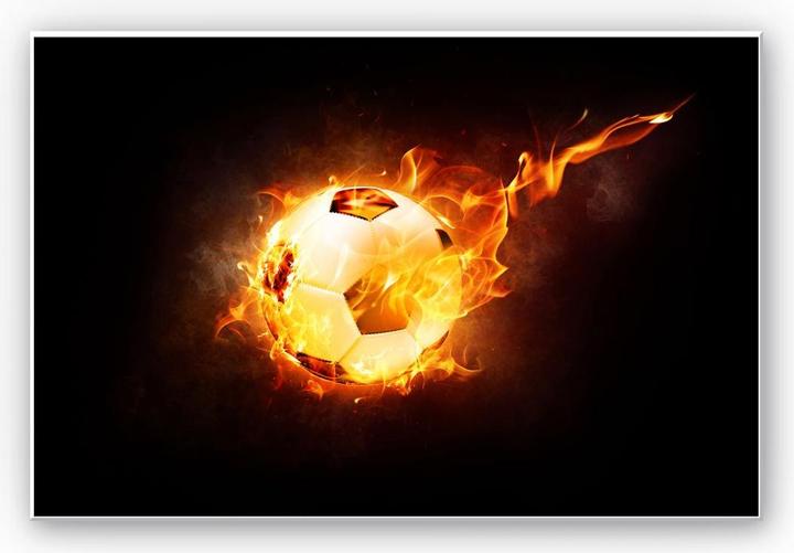 Produktbild Trenddeko Fussball in Flammen (100 x 70 cm)