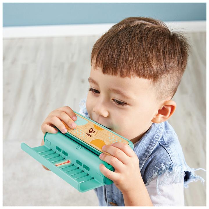 Actual product image Hape Bright learning harmonica (English, German)