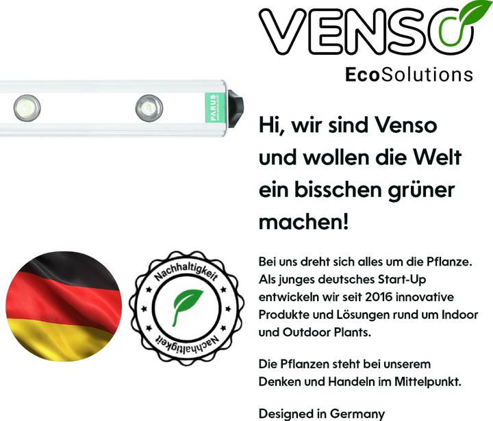 Actual product image Parus by Venso Wall Spot 150cm, beam angle 60 °, LED growth lamp, growth light for indoor plants and (LED, 245 V)