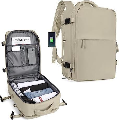 Immagine prodotto Only-Bags.Store Borsa da cabina per EasyJet 45x36x20 Zaino da viaggio Ryanair con porta USB Zaino da aereo