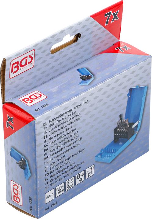 Produktbild BGS HSS-G Bohrer-/Gewindeschneider-Satz | 7-tlg.