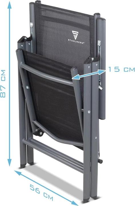 Actual product image Stahlwerk Camping chair CS-103 ST set of 4 with camping table CT-30 ST table set