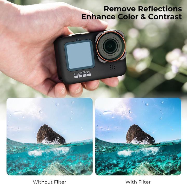 Immagine prodotto K&F Concept Kit filtri CPL+ND (8/16/32/64/1000) (GoPro Hero 9, GoPro Hero 10)