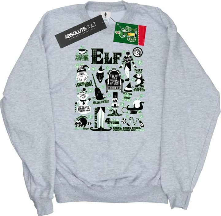 Elf Infographic Poster Sweatshirt (XL)