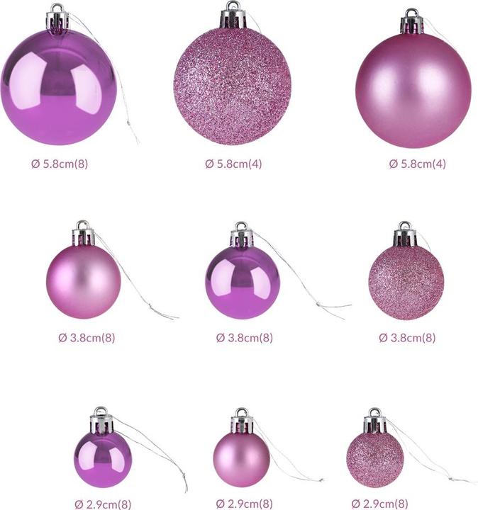 Immagine prodotto Deuba Addobbi per albero di Natale 77 pezzi (77 -parte)