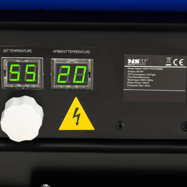 Produktbild MSW Diesel Heizkanone Ölheizgebläse Ölheizer Ölheizkanone Bauheizer 20000 W 123 m² (20000 W)