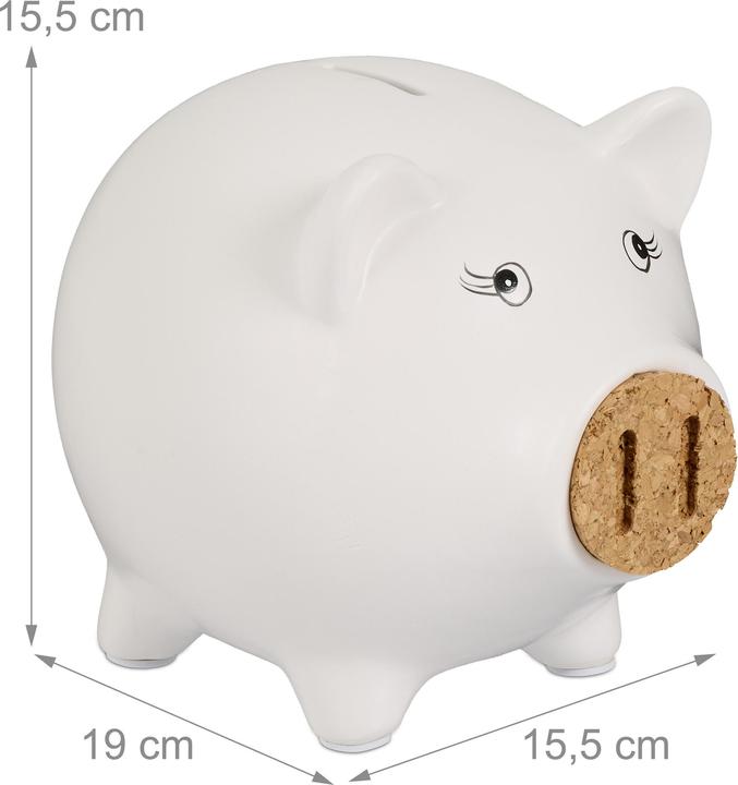 Actual product image Relaxdays Piggy bank (15.5 x 19 x 15.5 cm)