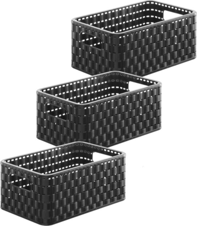 Rotho 3er Set Korb DIN A5, 6 l COUNTRY (1 x, 28 x 18.5 x 12.6 cm)