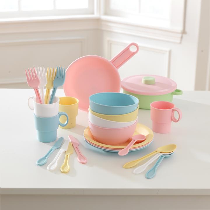 Immagine prodotto KidKraft 27-teiliges pastelfarbenes Koch-Set
