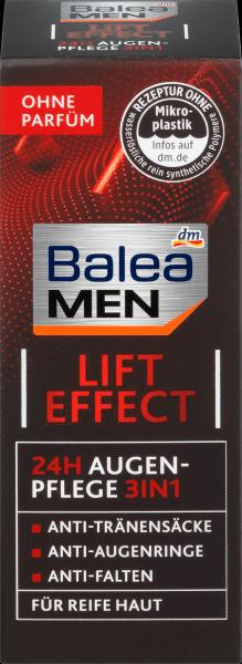 Image du produit dm Balea MEN Crème pour les yeux Lift Effect 24h Soin des yeux 3en1 (15 ml, Jour + nuit)
