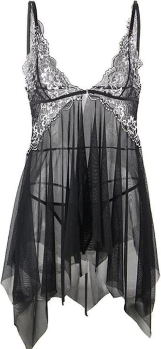 Actual product image Subblime Babydoll Fabric Tulle Breast Lace S/M (S, M)
