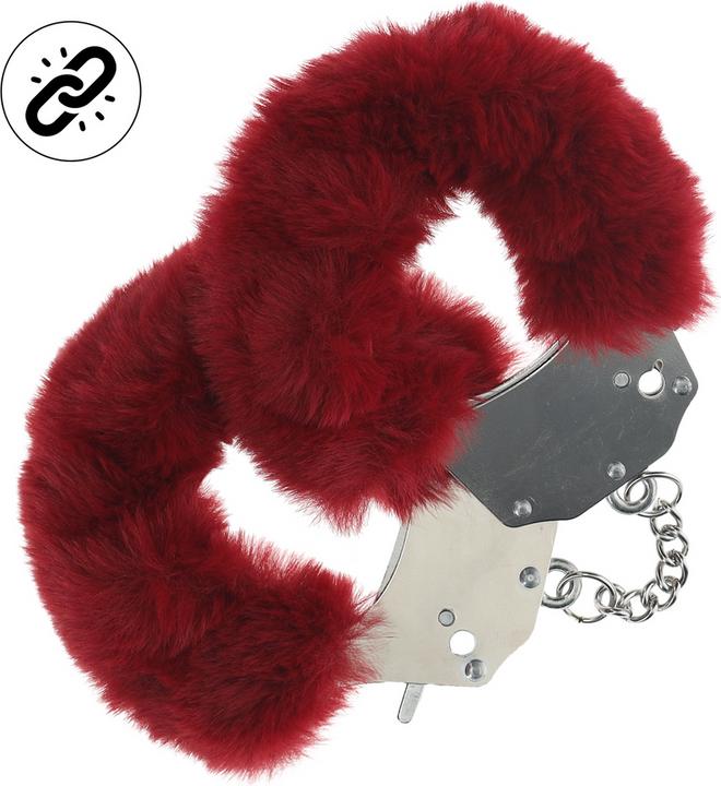 Produktbild Ouch! Heavy-duty Fluffy Handcuffs - Burgundy