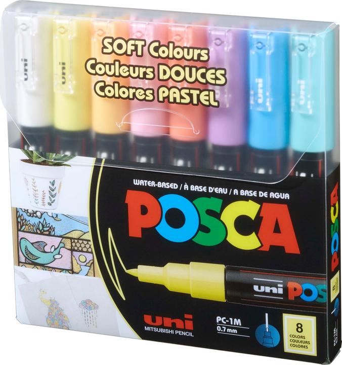 Image du produit Posca Marqueur PC-1M pointe ogive (Multicolore, 0.70 mm, 8 x)