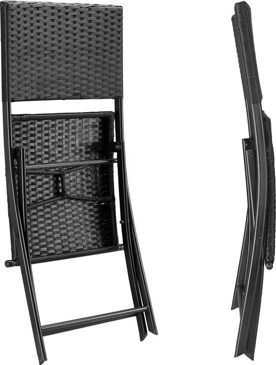 Image du produit Casaria Chaise pliante en poly rotin (4x Set)