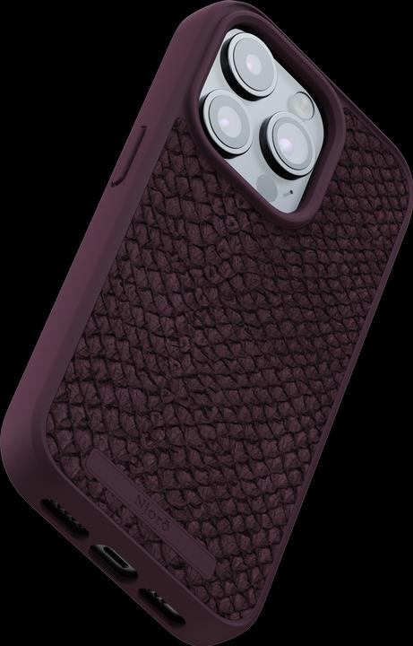 Actual product image Njord Salmon Leather Magsafe Case for iPhone 15 Pro, Rust (Apple iPhone 15 Pro)