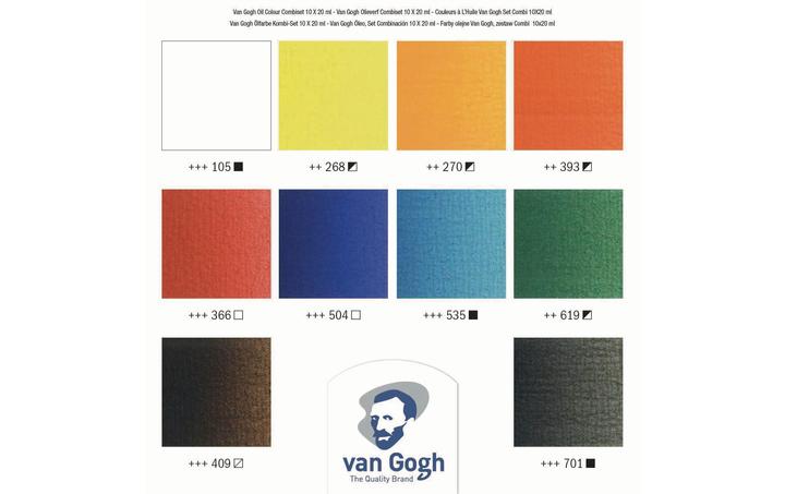 Productafbeelding Van Gogh Olieverf (Wit, Oranje, Geel, Groen, Blauw, Roze, Zwart, Rood, Bruin, 200 ml)