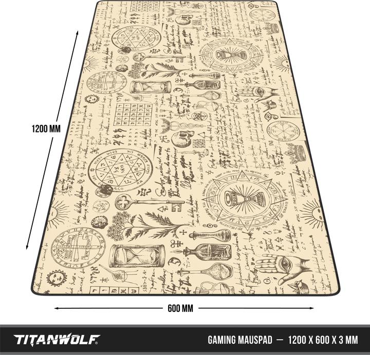 Actual product image Titanwolf Gaming mouse pad, XXXL speed mouse mat 1200 x 600 mm, speed & precision, Alchemy (XXL)