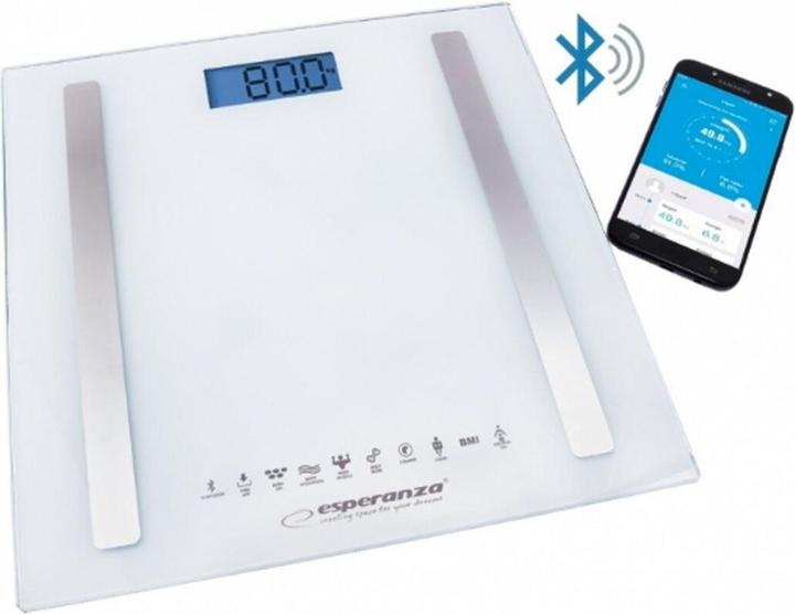 Esperanza EBS016W Personenwaage Quadratisch Elektronische Personenwaage (180 kg)